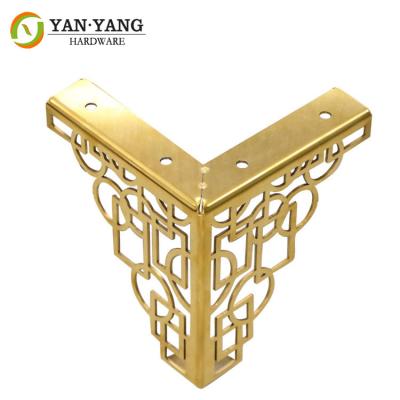 China Manufacturer Gold Color Cabinet Legs Decorative Metal Furniture Legs for sale