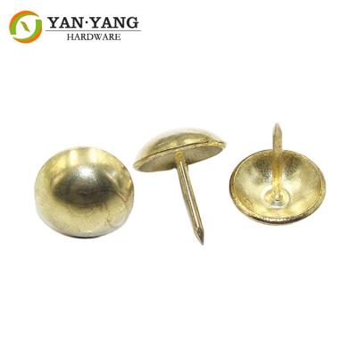 China Factory direct sale golden 9.5 11mm furniture nail head upholstery nail decorative nails for sofa for sale