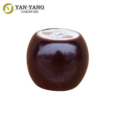 China Vintage Furniture Legs solid round shape dark Wood Sofa Feet for sale