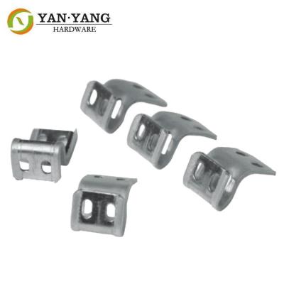 China Sofa Accessories Half Plastic Covered 6-Holes Spring Clip Furniture Hardware for sale