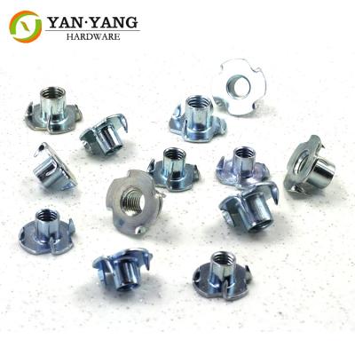 China Furniture Accessory Zinc Plated Fastening T-Nuts Metal Sofa Screws for sale