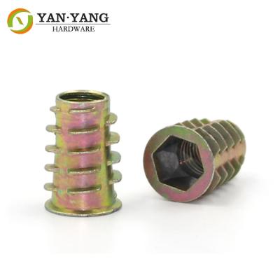 China Furniture Accessory Zinc Plated Fastening Metal Screws insert NUT for sale