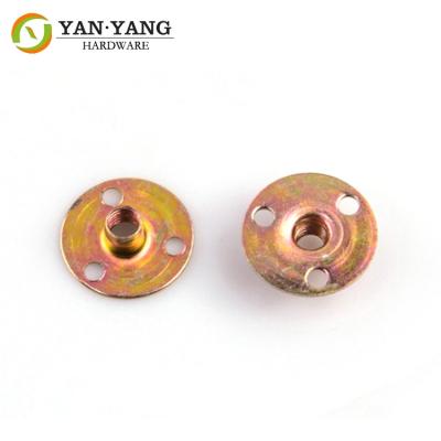 China Factory supply Furniture hardware iron plate nut three-hole nut for sale