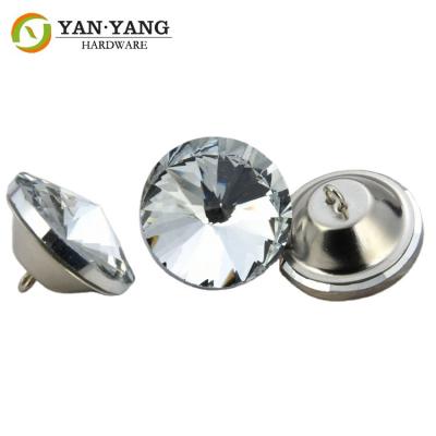 China wholesale diamond glass sofa button crystal buttons for furniture for sale