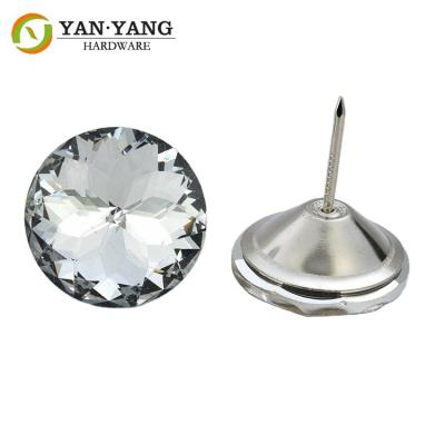 China wholesale diamond glass sofa button crystal buttons for furniture for sale