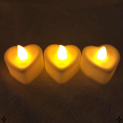 China Candle Birthday New Design Relighter Candle Led Heart Shape Warm Light Candles for sale