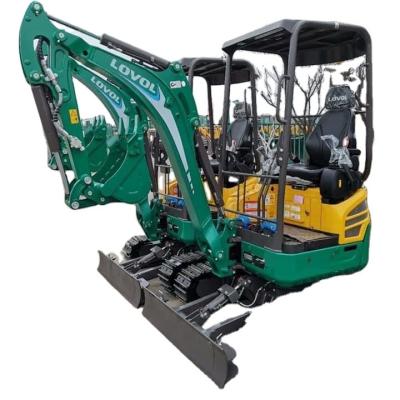 China LOVOL FR18 best quality best price garden machine best price tailless mini excavator 1.8 tons with engine 0.04m bucket capacity tractors for sale