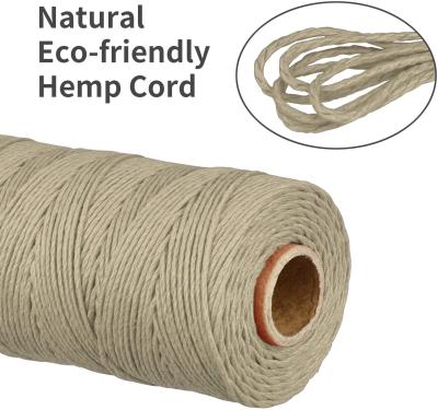 China 100m/roll Durable Natural Hemp Rope Jute Twine Burlap Twine Wrapping Ropes Thread DIY Scrapbooking Craft Decor Party Wedding Gift for sale