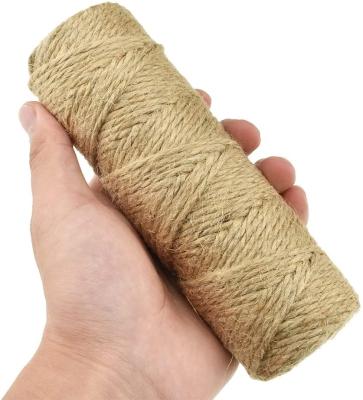 China Durable Natural Jute Twine Twine 3ply Twine Durable Crafting Jute Twine Arts Durable 3mm Thick 230Feet Long 230Feet/Pcs Brown for sale