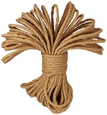 China Durable Hemp Twisted Rope Macrame Rolls Twine Craft Cat Pet Scratching Handmade DIY Basket Decor 6mm 10mm for sale