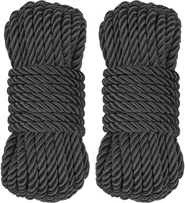 China 5/8 Sturdy Nylon Twisted Braided Cord Universal Silk Polyester Rope Nylon Braided Twine for sale