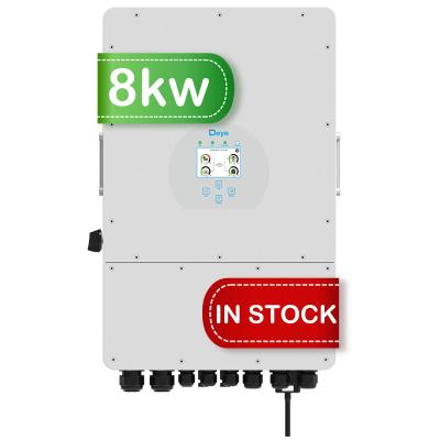 China Deye wall mounted 3 phase hybrid inverter SUN-8K-SG03LP1-EU 12v 220v 5000w 8000w 10000w photovoltaic power generation equipment for sale