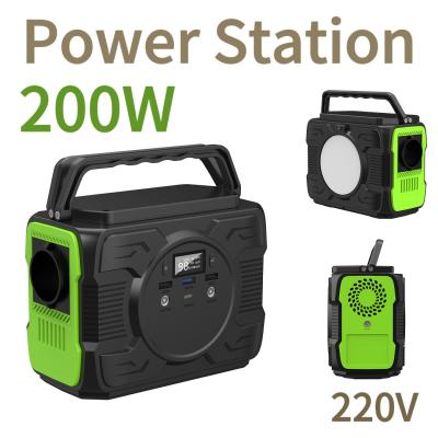 China Outdoor Home 200W Portable Solar Generator with Battery Capacity Rechargeable Battery for sale