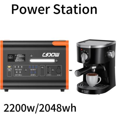 China Solar Output Power and Lithium Iron Battery Generator 2200W Portable Power Station for AT22 for sale