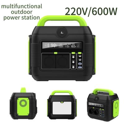 China 600W Lithium Battery Outdoor Solar Power Energy Storage Portable Mobile Power Power Bank for sale