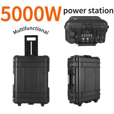 China 5000W Camping Solar Generator Power Bank Portable Power Station with Foldable Solar Panel for sale