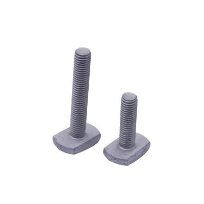 China Round Custom square head bolt T-screw, T-slot bolt for sale