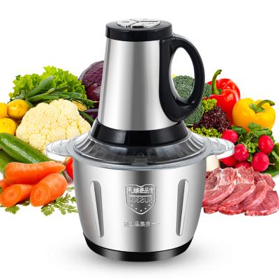 China Motorhome Kitchen Food Processor Pure Copper Vegetable and Meat Cleaver 2l 3l Powerful Stainless Steel Electric Choppers for sale