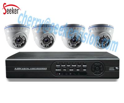 China HD 4CH 720P Indoor Dome Camera and DVR System 1080N CCTV Camera Kit 4 Channel for sale