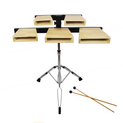 China Wholesale Percussion Musical Instrument With Stand Wooden Block for sale