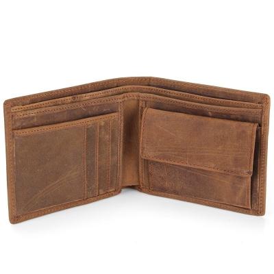 China NO Crazy Horse Mens Wallet Coin Pocket High Quality Leather Purses Genuine Leather Mens Wallets And Card Holders For Male for sale