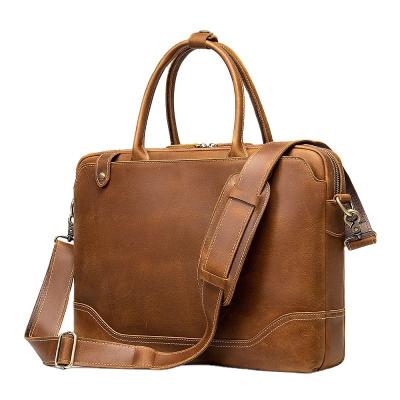 China High Quality Large Capacity Briefcase Shoulder Bag Satchel Bridle For Man Cross - Leather Handbag Large Tote Bag Body Bag Custom Logo for sale