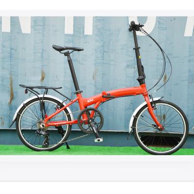 China Aluminum Alloy Mini bicycles steel Red color folding bikes with alloy rims and folding handle bar for hot sale for sale