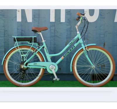 China Aluminum Alloy LADY MODEL E BIKE 26INCH ELECTRIC BICYCLE WITH ALLOY FRAME AND FORK for sale