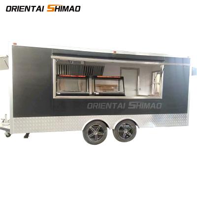 China Outdoor Mobile Ice Cream Street Ice Cream Food Trailer Pizza Food Truck for sale