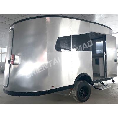 China Vegetable Processing Plant Customized Available Mini Teardrop Caravan Aluminum Travel Trailer Caravan for sale