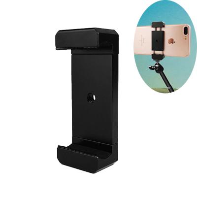 China Tiktok Selfie Phone Holder Double Pull Small Aluminum Tripod Stand Phone Holder Flexible Clamp 60-110mm Retractable Adjustable Stand for sale