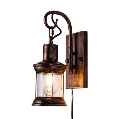 China Creative Aisle Nostalgia Restaurant Cafe Bar Wall Lamp Retro Wind Personality Iron Iron Lamps Modern Industrial American Wall Decoration for sale