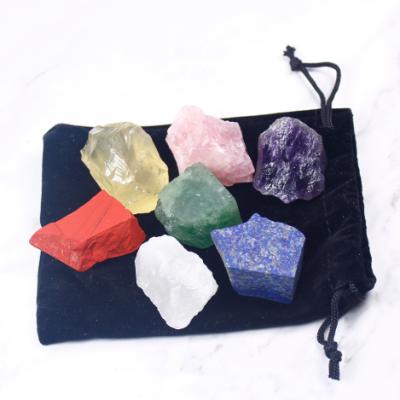 China Wholesale Healing Crystal Polished Energy 7 Color Crystal Rolling Stone Seven Chakras Stone From China for sale