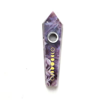 China Wholesale Crystal Natural Quartz Crystal Smoking Pipe Chimera Amethyst Stone Tobacco Pipe for sale