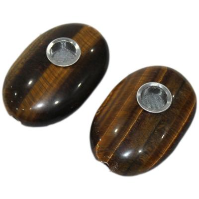 China Eco-friendly Wholesale Stone Tiger Crystal Eye Accessories Smoking Pipe for sale