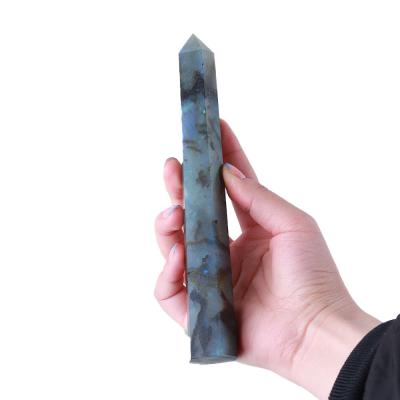 China China Crystals Quartz Labradorite Tower Point Energy Reiki Stones Room Home Ministry Natural Aquarium Decoration for sale