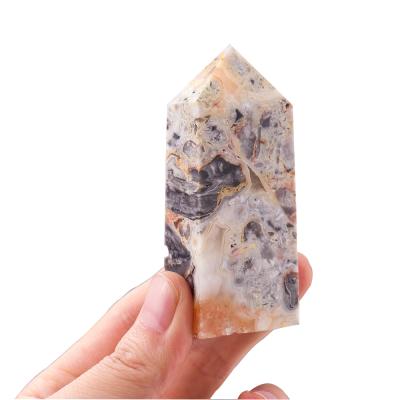 China Wholesale Natural Crystal Point Energy Quartz Tower Tetrahedral Column Agate Phoenix China Gemstone HomeDecor Mineral Specimen for sale