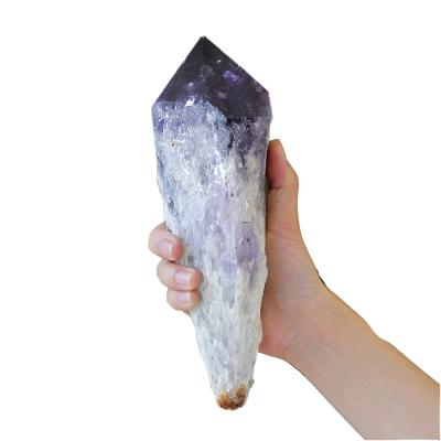 China Large Amethyst China Healing Groups Crystal Towar Specimens Rough Crystal Scepter Magic Wand Large For Decoration for sale