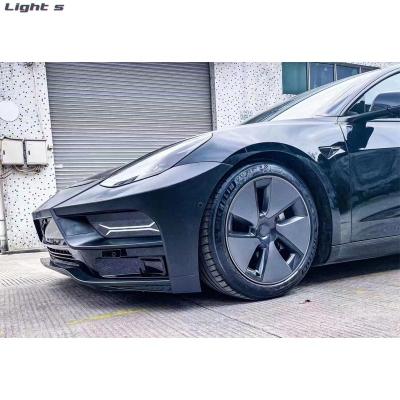 China AMG Accessories Front Bumper Tesla Model 3 Year 2018-2022 Facelift Star Automotive Styling With Led Daytime Running Lights for sale