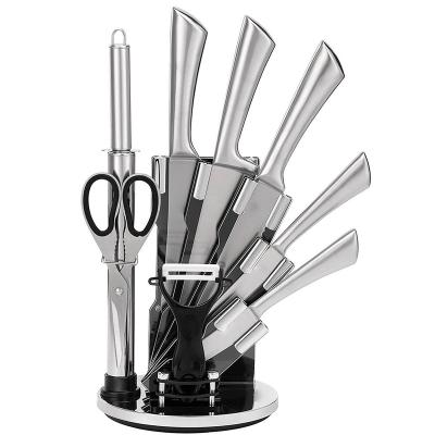 China Ktichen Cutting 8 Pieces 4Cr13 Stainless Steel Knife Set Cheese Chef Steak Japanese Kitchen Knife Set With Acrylic Knife Holder for sale