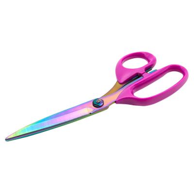 China Household Scissors Pointed Sewing Heavy Duty Titanium Coating Forged Stainless Steel Universal Professional Shears for sale