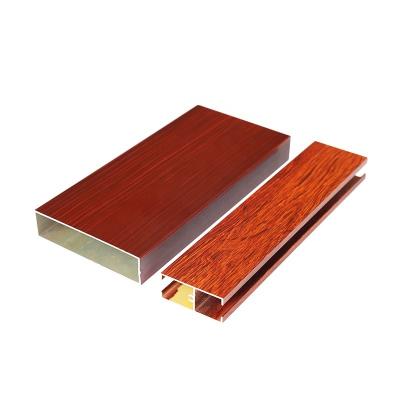 China Decorations best quality extruded wood aluminum factory aluminum window door furinture cabinet profile grain direct sale jinxiang for sale