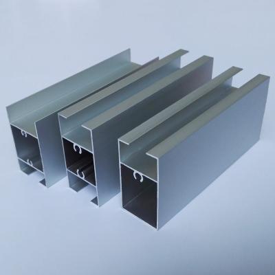 China Decoration Square Aluminum Profile 18 Years Aluminum Profile Manufacturer With Sliding Channel And Hook Sand Anodized Silver In India for sale