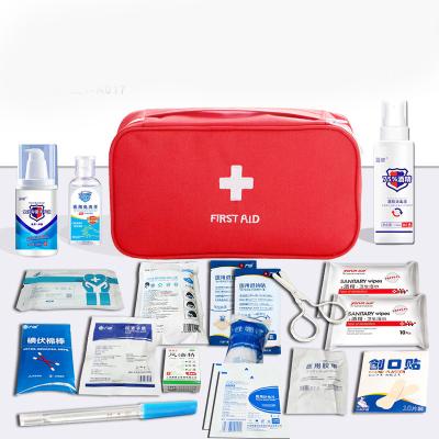 China Mini Emergency Medical Equipment First Aid Kit for Driving Traveling Outdoor Household Red Portable First Aid Kit for sale