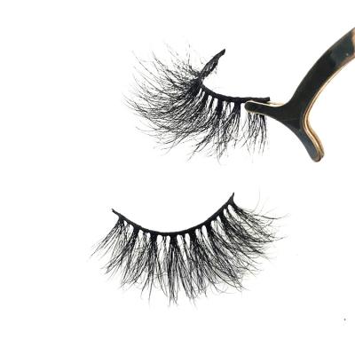 China Wholesale Thick 25MM Siberian Strip Mink Eyelashes Mink Eyelash Vendor Customized Boxes for sale