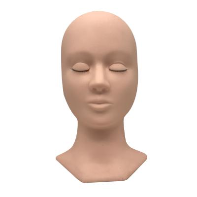 China Nature Looking Detachable Wick Training Mannequin Eyelid Eyelash Manikin Head Manikin With Eyelids For Eyelash Extensions for sale