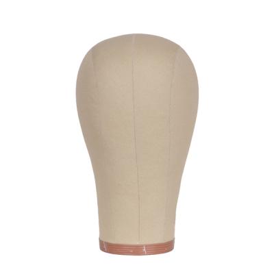 China Used to dry wig veteran colorful head wooden mannequin pour wig canvas head in stock for sale