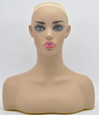 China Half Body Pvc Mannequin Head PVC Customized Color for sale