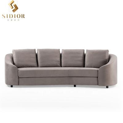 China Factory Wholesale Convertible Designs Simple Living Room Furniture Modern Fabric Floor Sofa Upholstered Sleeper Sofa for sale