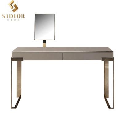 China Other Contemporary Stainless Steel Luxury Gold Leg Dresser Modern Italian Style Bedroom Dresser With Mirror for sale